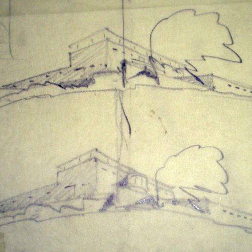 mendelson original sketch of the house, 1935